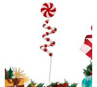 Generisch Christmas Tree Picks Christmas Tree Candy Picks Decoration Red White Lace Decoration for Garden Balcony Living Room Hotel Entrance Area
