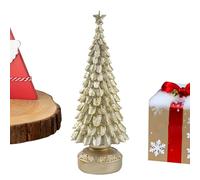 Generisch Christmas Tree Resin Ornaments Snow Frosted Sisal Trees Diorama Models, Scenery Landscape Architecture Accessories Suitable for Cute Home Decoration