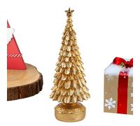 Generisch Christmas Tree Resin Ornaments Snow Frosted Sisal Trees Diorama Models, Scenery Landscape Architecture Accessories Suitable for Cute Home Decoration