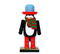 Generisch Christmas Wood Nutcracker Soldier 16 cm Penguin Christmas Decoration Statues Holiday Party Decorations Centrepiece Decoration for Adults and Display Valentine's Day, 6.3 Inches