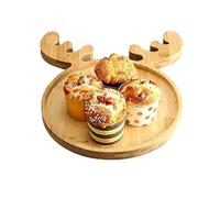 Generisch Christmas Wooden Board - Christmas Serving Plate for Food, Kitchen Aid Festive Tableware for Party Birthday Dinner Cheese Biscuits Dessert