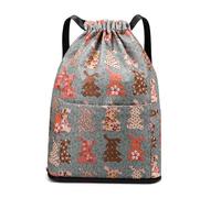 Generisch City Backpacks Women's Red with Drawstring for Men and Women, Lightweight Shoulder Bag with Drawstring and Large Capacity, Cool Backpacks for Teenagers, Girls, Waterproof, gray