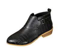 Generisch Classic pointed ankle boots for women with elegant design, ideal for leisure, holidays. These versatile ankle boots combine simple elegance with a comfortable fit for everyday use, black, 10