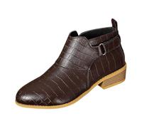 Generisch Classic pointed ankle boots for women with elegant design, ideal for leisure, holidays. These versatile ankle boots combine simple elegance with a comfortable fit for everyday use, brown, 6