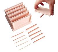 Generisch Clay Thickness Roller, Polymer Strip Guides, Precise Control Rolling Tool with Storage Base and 5 Size Options, Jewellery Making and DIY Craft Tool for Artists Crafters Decoration Projects