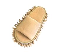 Generisch Cleaning Slippers with Cleaning Removable Slippers Microfibre Sole Floor Cleaning Felt Slippers Dust Cloth Slippers Mop Shoes Cleaning Shoes Mules, beige, 4.5 UK