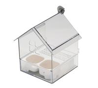 Generisch Clear Bird Bath - Transparent Water and Food Bowl with Decorative Design | Ideal for Bird Watching in the Garden, on the Balcony or Patio