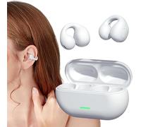 Generisch Clip on Open - Clip on Headphones | Open Wireless Headphones | Ear Clips Bone Conduction Headphones | Sweatproof Wireless Line Headset for Sports, Training, Cycling, Camp