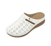 Generisch Clogs & Mules for Women Slippers Beach Shoes Toe Separator Non-Slip Slippers Flat Comfort Bathing Shoes Flip Flops Clogs Slippers for City Trip, Everyday Shoes, White, 7 UK