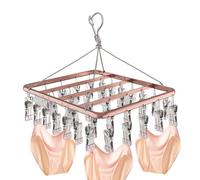 Generisch Clothes Airer White - Clothes Dryer with Windproof | Clothe Hanger with 8 Clips | Towels Extendable Foldable Cloth Rack Cloth Rail Wall Load Capacity for Trousers Gloves