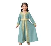 Generisch Clothing Girls' Evening Dress Elegant Fancy Dress Long Sleeves Wedding Summer Dress Light Flower Girl Children's Dirndl Clothes Party Costume Princess Dress For Every Day, Mint green, 6