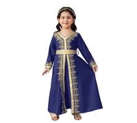 Generisch Clothing Girls' Evening Dress Elegant Fancy Dress Long Sleeves Wedding Summer Dress Light Flower Girl Children's Dirndl Clothes Party Costume Princess Dress For Every Day, blue, 6 Years