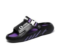 Generisch Cloud Mules Men's Summer Orthopaedic Massage Slippers Non-Slip Thick Sole Slippers Comfortable Soft Slides Odour-Proof Cushioning Slippers, black, 7 UK