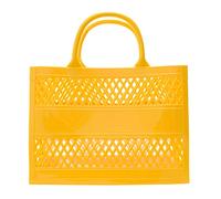 Generisch Clutch Glitter Large Capacity PVC Shopping Bag Rubber Silicone Beach Bag Handbag Clutch, yellow, One Size