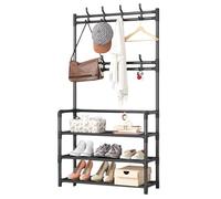 Generisch Coat Rack Combination - Entryway Coat Hook, Floor Standing Storage , Multi-Level Hanger, Clothes Rack with Shelves, Shoe Storage for Clothes