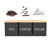 Generisch Coffee Canister | Set of 3 500ml Tea Containers | Coffee Bean Containers - For Home, Kitchen, Baker, Homeowner, Tenant, Worktop, Shelves, Daily Cooking, Office, RV