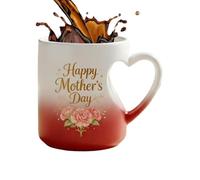 Generisch Coffee Mug | 11oz Color Changing Heat Sensitive Heart Shaped Ceramic Coffee Mug for Mother's Day Chocolate Tea Milk Juice Home Celebrations College Dorm