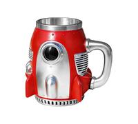 Generisch Coffee Mug, Insulated Drinking Bottle, Rocket Mug, for Technology Fans, Men, Women, Gift for Dad, Milk, Juice, Beer as well as Hot and Cold