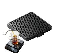 Generisch Coffee Scale Drip Tray, Self-Drain Attachment, Easy Care, Espresso Scale Drip Tray for Kitchen Worktop, for Connoisseurs, Hobby Baristas, Beginners, Home Use, Morning Routine