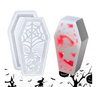 Generisch Coffin Silicone Mould | Spooky Lamps Shadow Mould for Resin, Halloween Cast Lampshade Craft for Dining Table Bathroom Study B Crafting Enthusiasts Become The Entrance Of The Book Store Of