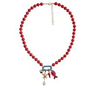 Generisch Collana Con Ciondolo A Forma Di Pesce, Collana Boho Da Spiaggia, Siehe Beschreibung, Zinc alloy and acrylic, No Gemstone
