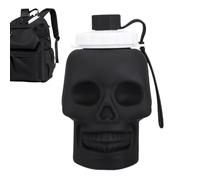 Generisch Collapsible Water Bottle, Halloween Skull Drinking Bottle, 650 ml, Leak-Proof Travel Cup, for Cycling and Aeroplane and Outdoor Hiking Camping Fitness