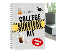 Generisch College Survival Guide Card Book - University Guide, with Storage Pockets & Survival Guide Cards - for Students, Adults, Girls in the Classroom