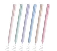 Generisch Coloured Pens for Notes - Set of 6 Click Mechanism Colourful Colours - Stationery for Home School Office Crafts On the Go Diary