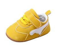 Generisch Colourful Baby Shoes with Rubber Sole for 0-18 Months - Lightweight, Comfortable and Flexible Shoes for First Steps, Ideal for Baby Feet, Non-Slip, Perfect for Spring and Summer, A2 Yellow