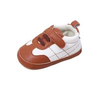 Generisch Colourful Baby Shoes with Rubber Sole for 0-18 Months - Lightweight, Comfortable and Flexible Shoes for First Steps, Ideal for Baby Feet, Non-Slip, Perfect for Spring and Summer, A6 Brown, 0