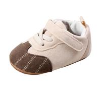 Generisch Colourful Baby Shoes with Rubber Sole for 0-18 Months - Lightweight, Comfortable and Flexible Shoes for First Steps, Ideal for Baby Feet, Non-Slip, Perfect for Spring and Summer, A1 Khaki, 0