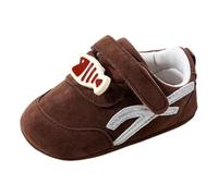 Generisch Colourful Baby Shoes with Rubber Sole for 0-18 Months - Lightweight, Comfortable and Flexible Shoes for First Steps, Ideal for Baby Feet, Non-Slip, Perfect for Spring and Summer, A3 coffee