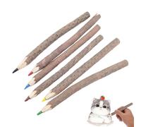 Generisch Colouring Pencil, Long Branch Pens, Pack of 6, Classic Drawing Tool for Events, Workplace, Lessons, Celebrations, Drawing, Writing, School