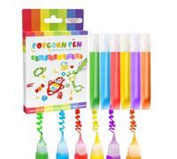 Generisch Colouring Pencils - 6 Colours 3D Magic 13.7 x 9 x 1.5 cm Bubble Painting Pen | Washable Funny Art Supplies Craft Bubble Painting Accessories for Children Girls