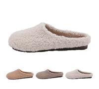 Generisch Comfort Slippers for Men and Women Padded Mules in Various Colours and Sizes House Slippers Designed Felt Slippers Made of High-Quality Felt Without Mulesing Slippers, White, 6 UK