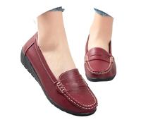 Generisch Comfortable Breathable Slippers for Everyday Use - Versatile Simple One-layer Shoe with Quick Slip On Perfect Fit Soft Material, Wine Red, 5 UK
