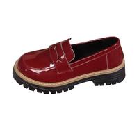 Generisch Comfortable casual shoes for women with slip-on design, full toe coverage, ideal for everyday wear, perfect for any season, versatile outfits - practically stylish, red, 8.5 UK