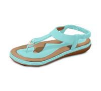 Generisch Comfortable Casual Slip-On Sandals Women's Breathable Flat Beach Shoes Everyday Spring, sky blue, 10 UK