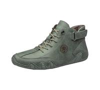 Generisch Comfortable High Top Sneakers with Sole Design for Everyday Walks - Ideal as Outdoor Trainers for Men, Dark green, 10 UK