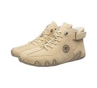 Generisch Comfortable High Top Sneakers with Sole Design for Everyday Walks - Ideal as Outdoor Trainers for Men, khaki, 10 UK