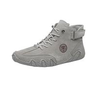 Generisch Comfortable High Top Sneakers with Sole Design for Everyday Walks - Ideal as Outdoor Trainers for Men, gray, 10 UK