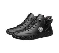 Generisch Comfortable High Top Sneakers with Sole Design for Everyday Walks - Ideal as Outdoor Trainers for Men, black, 10 UK