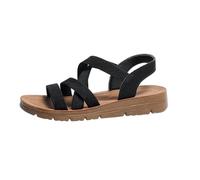 Generisch Comfortable Lightweight Retro Style Platform Sandals for Summer Leisure - Great for Walking, Outdoor or Beach, black, 8 UK
