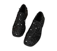 Generisch Comfortable loafers for women for everyday wear with soft sole, easy to wear when walking, Black, 6 UK