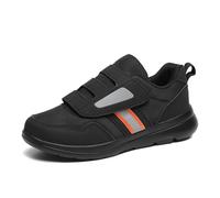 Generisch Comfortable Walking Shoes with Arch Support for Seniors Lightweight Non-Slip Casual Shoes in Wide Design, black, 35 EU