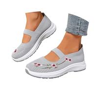 Generisch Comfortable women's casual shoes with attractive design for ultimate comfort on holiday, leisure time, meetings, work, Light grey, 8.5 UK