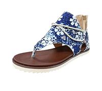 Generisch Comfortable women's sandals, leisure flip flops with zip for perfect wearing experience, women's slippers for everyday use, daily comfort style for women, blue, 9 UK