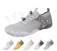 Generisch Comfy Wide Feet Barefoot Shoes, Non-Slip Surf Shoes, Women's and Men's Barefoot Shoes, Quick-Drying Water Shoes, Breathable Swimming Shoes, Unisex Beach Shoes for Beach Hiking, gray, 6 UK