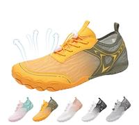 Generisch Comfy Wide Feet Barefoot Shoes, Non-Slip Surf Shoes, Women's and Men's Barefoot Shoes, Quick-Drying Water Shoes, Breathable Swimming Shoes, Unisex Beach Shoes for Beach Hiking, Green, 36 EU