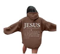 Generisch Compatible with Anchor Jacket Hoodies & Sweatshirts Long Sleeve Drawstring Hoodies Print Oversized Autumn Tops Clothing Vest, brown, S